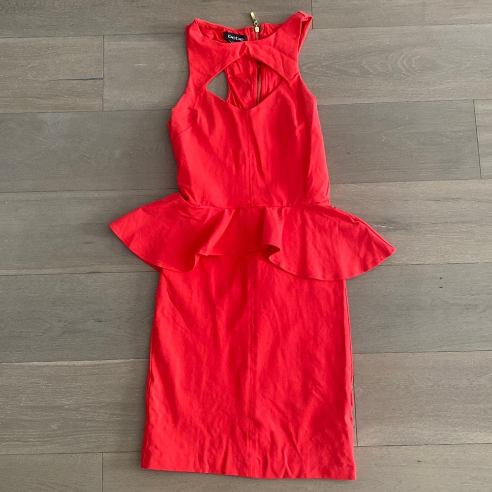 BEBE - Peplum Midi Dress
